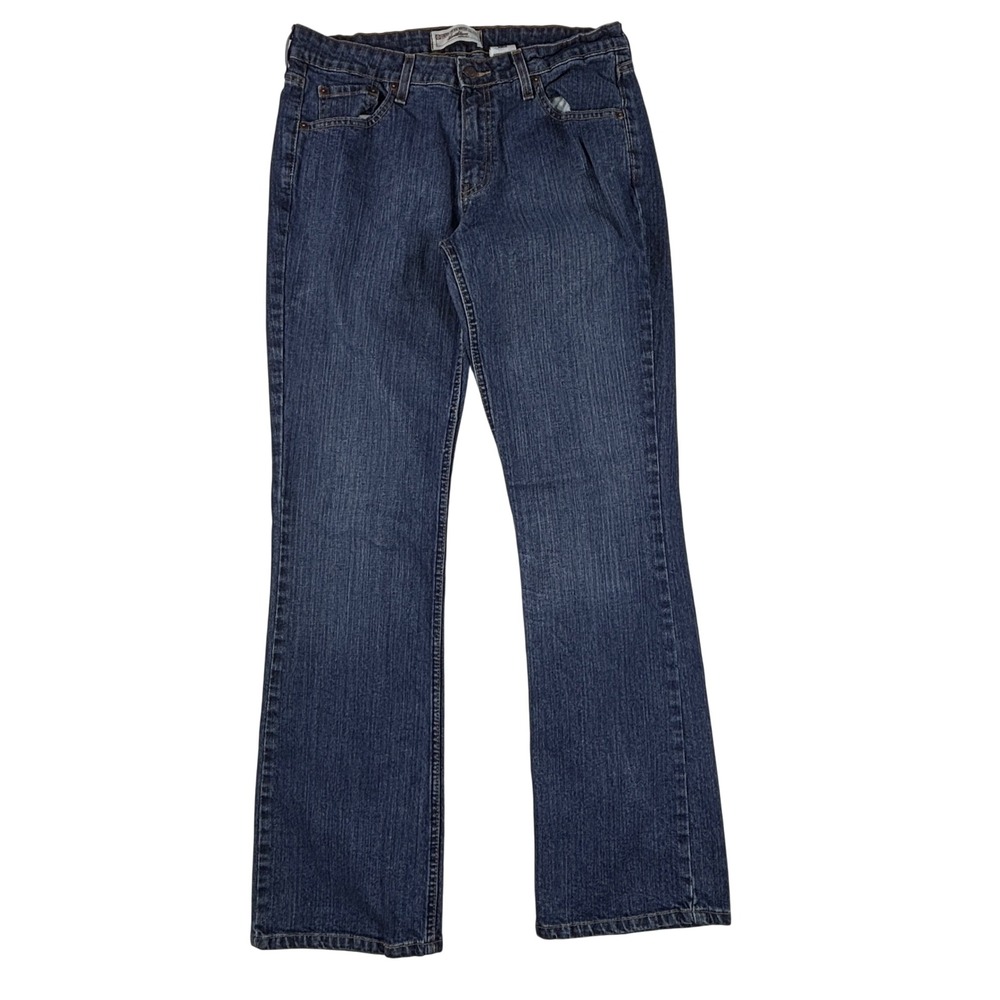 Levi Strauss Signature Womens 12 Long Stretch Low Rise Bootcut Jeans Dark Wash